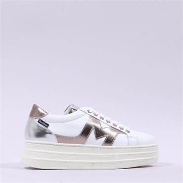 Marco Moreo Atlanta Platform Trainer - White Leather